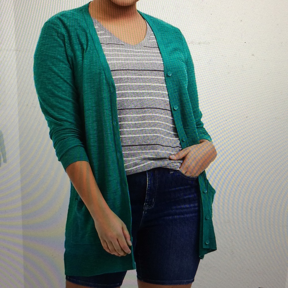 Torrid emerald green boyfriend cardigan